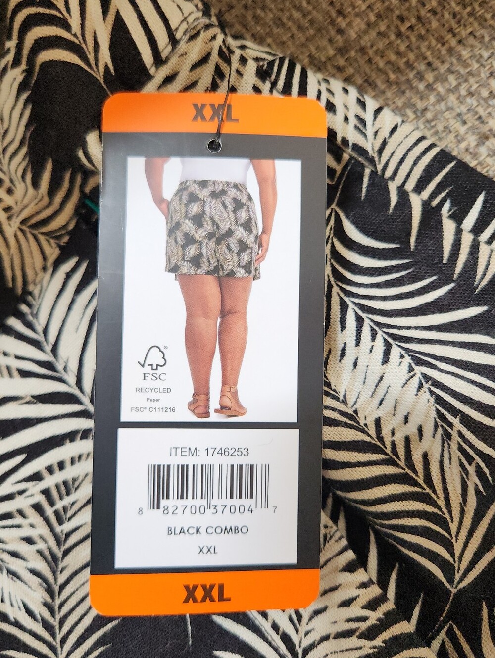 Ellen Tracy Linen Blend Tropical Palm Leaf Wrap Skort XXL NWT Resort Beach - Picture 4 of 7